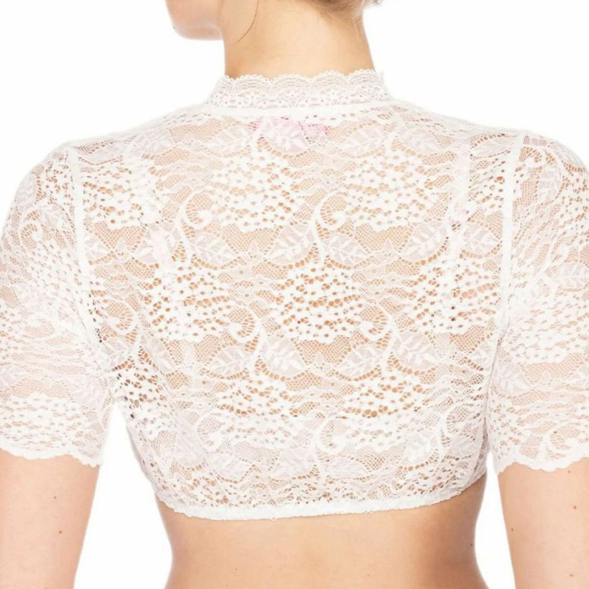 Emilia | Oktoberfest Dirndlbluse Damen Elegante Spitzen-Trachtenbluse