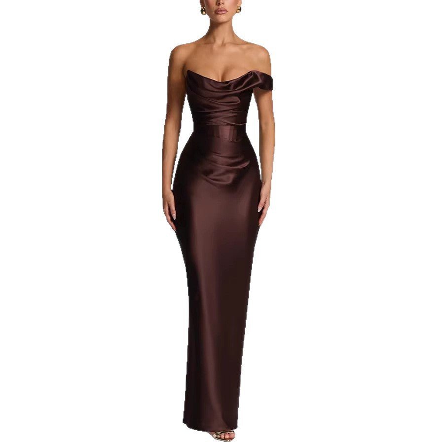 One-Shoulder Maxikleid Elegant für Hochzeitsgäste