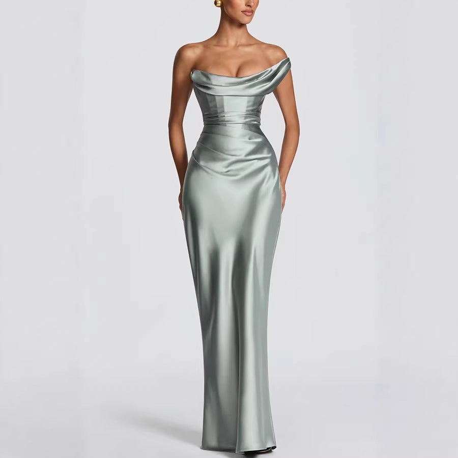One-Shoulder Maxikleid Elegant für Hochzeitsgäste
