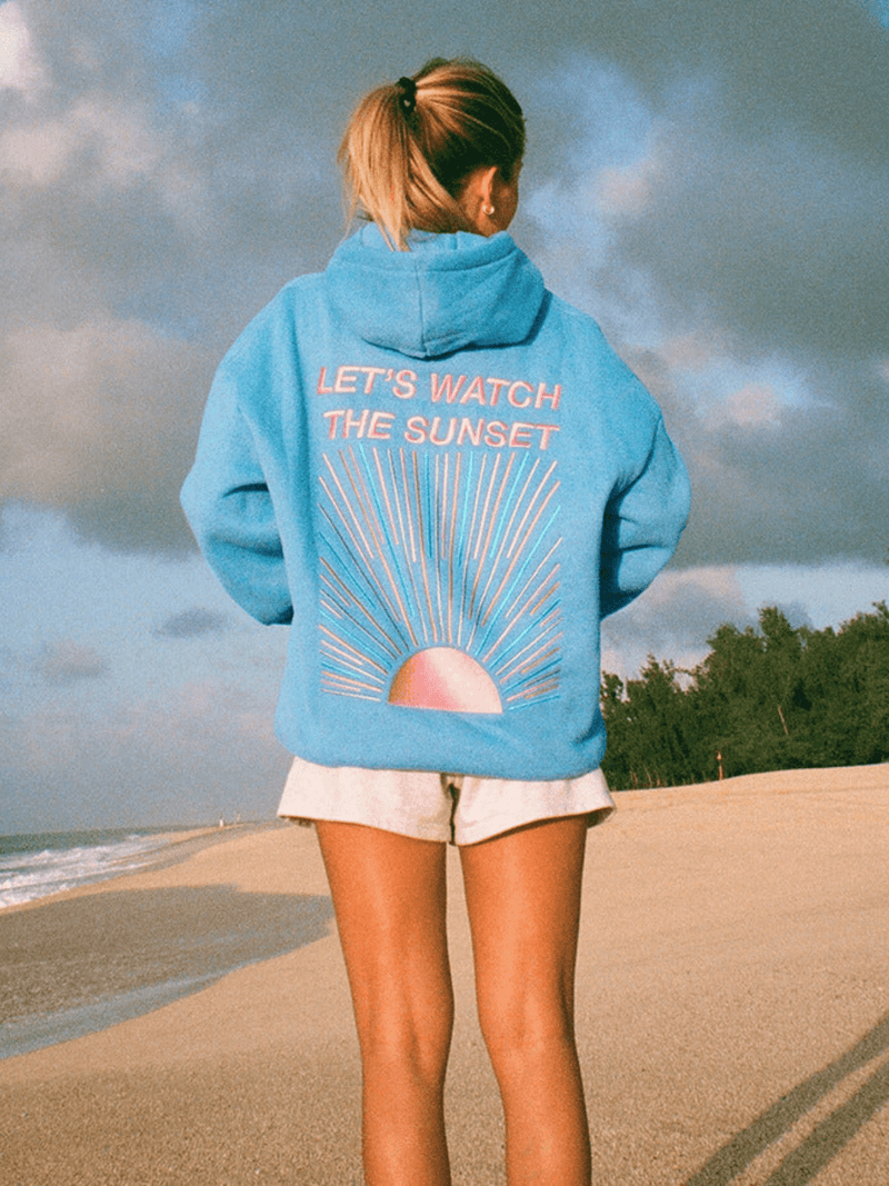 Norvile - Trendiger Sonnenuntergang Kapuzenpullover