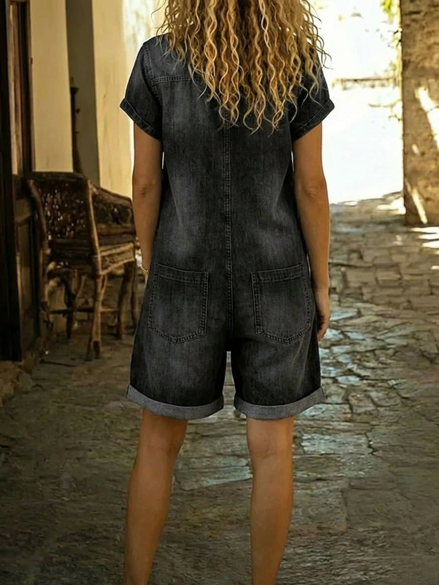 Lässiger Damen Kurz-Overall