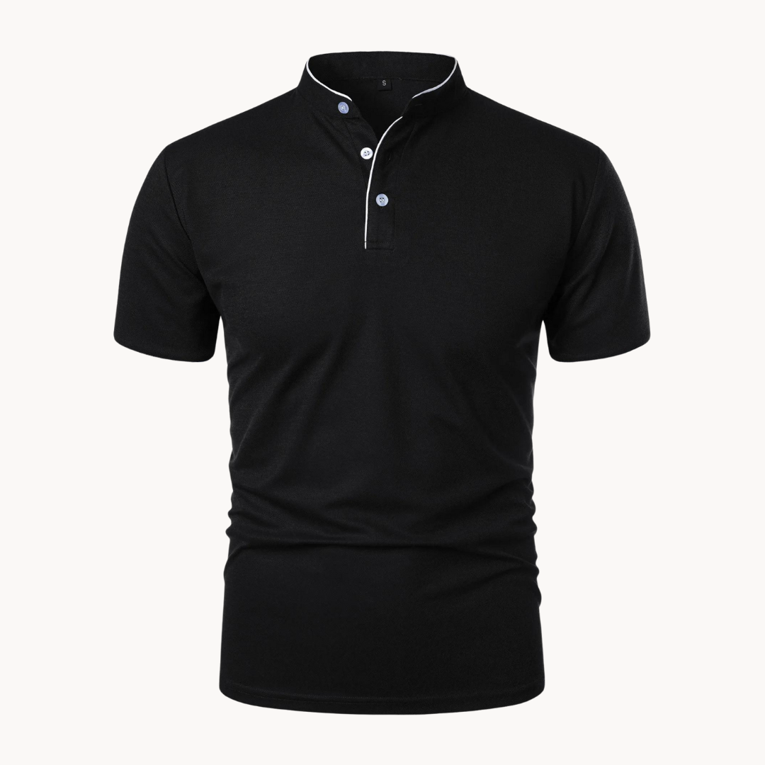 Percival | Herren Poloshirt mit Stehkragen Kurzarm