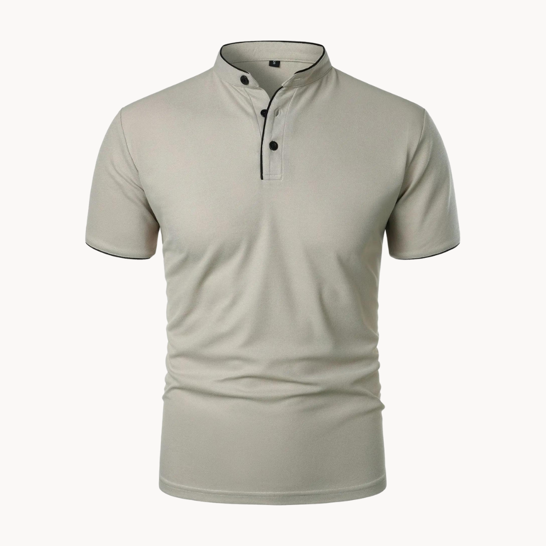Percival | Herren Poloshirt mit Stehkragen Kurzarm