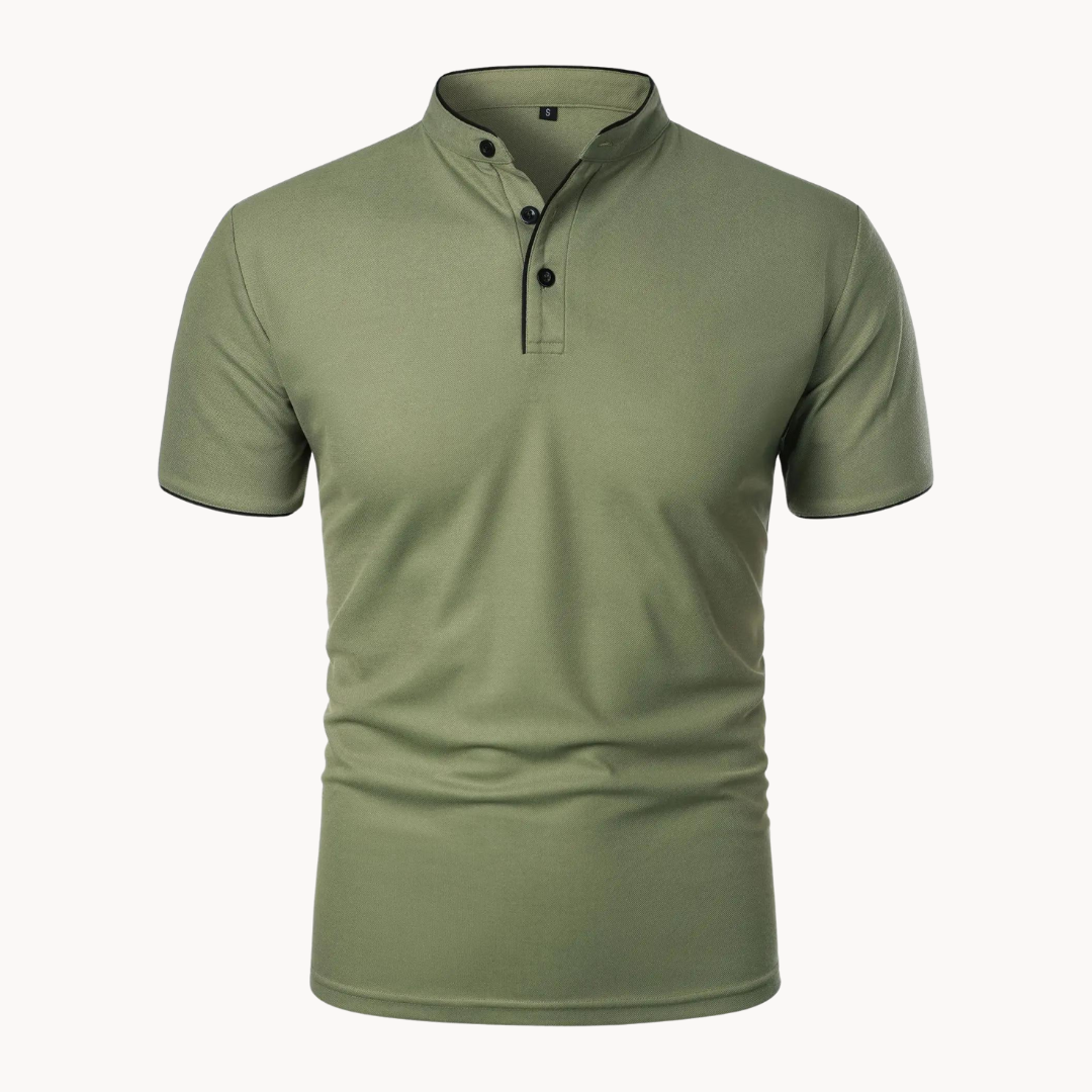 Percival | Herren Poloshirt mit Stehkragen Kurzarm