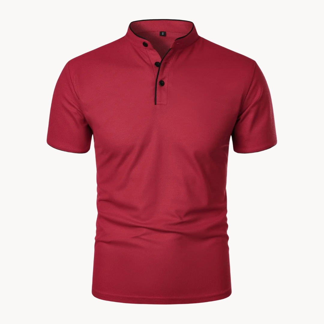 Percival | Herren Poloshirt mit Stehkragen Kurzarm