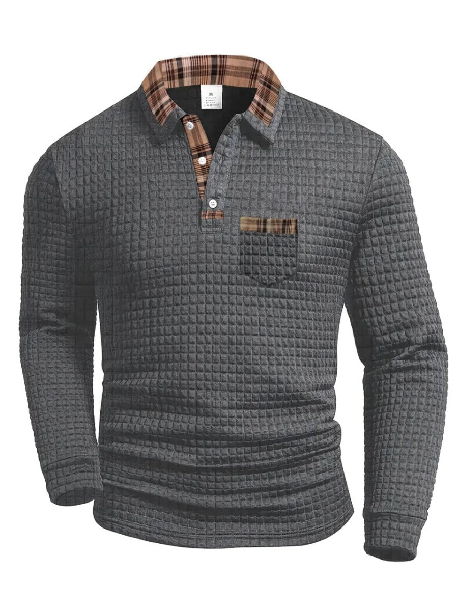Poloshirt Herren Langarm Regular Fit