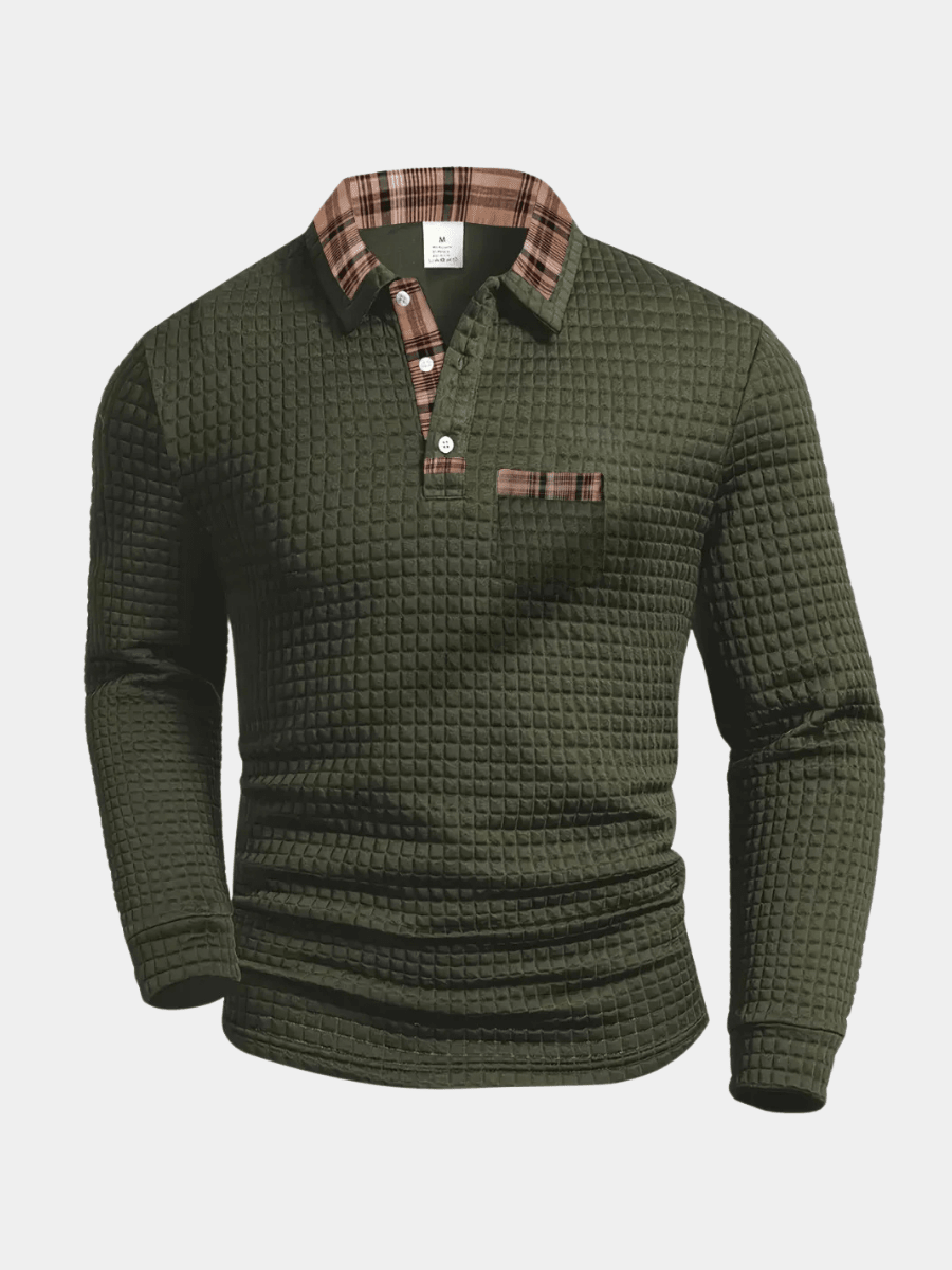 Poloshirt Herren Langarm Regular Fit