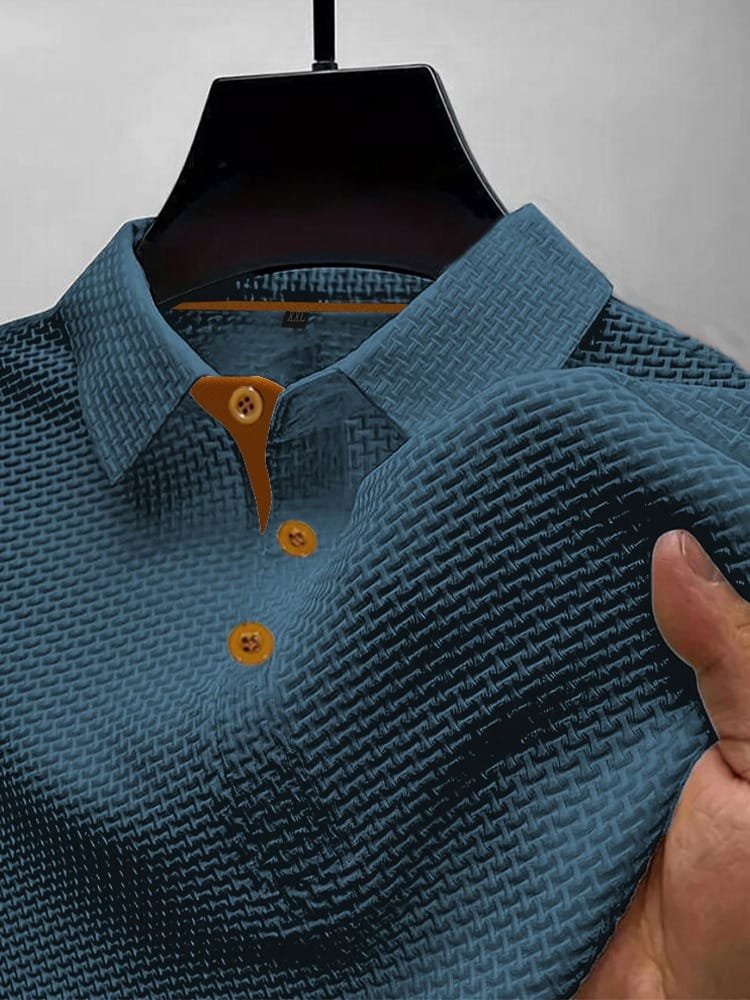 Hugo | Polokragen T-Shirt aus elastischem Flechtenetz für ultimativen Tragekomfort