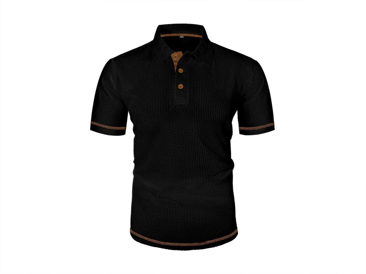 Hugo | Polokragen T-Shirt aus elastischem Flechtenetz für ultimativen Tragekomfort