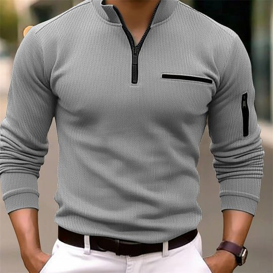Pullover Herren Mit Stehkragen Slim Fit