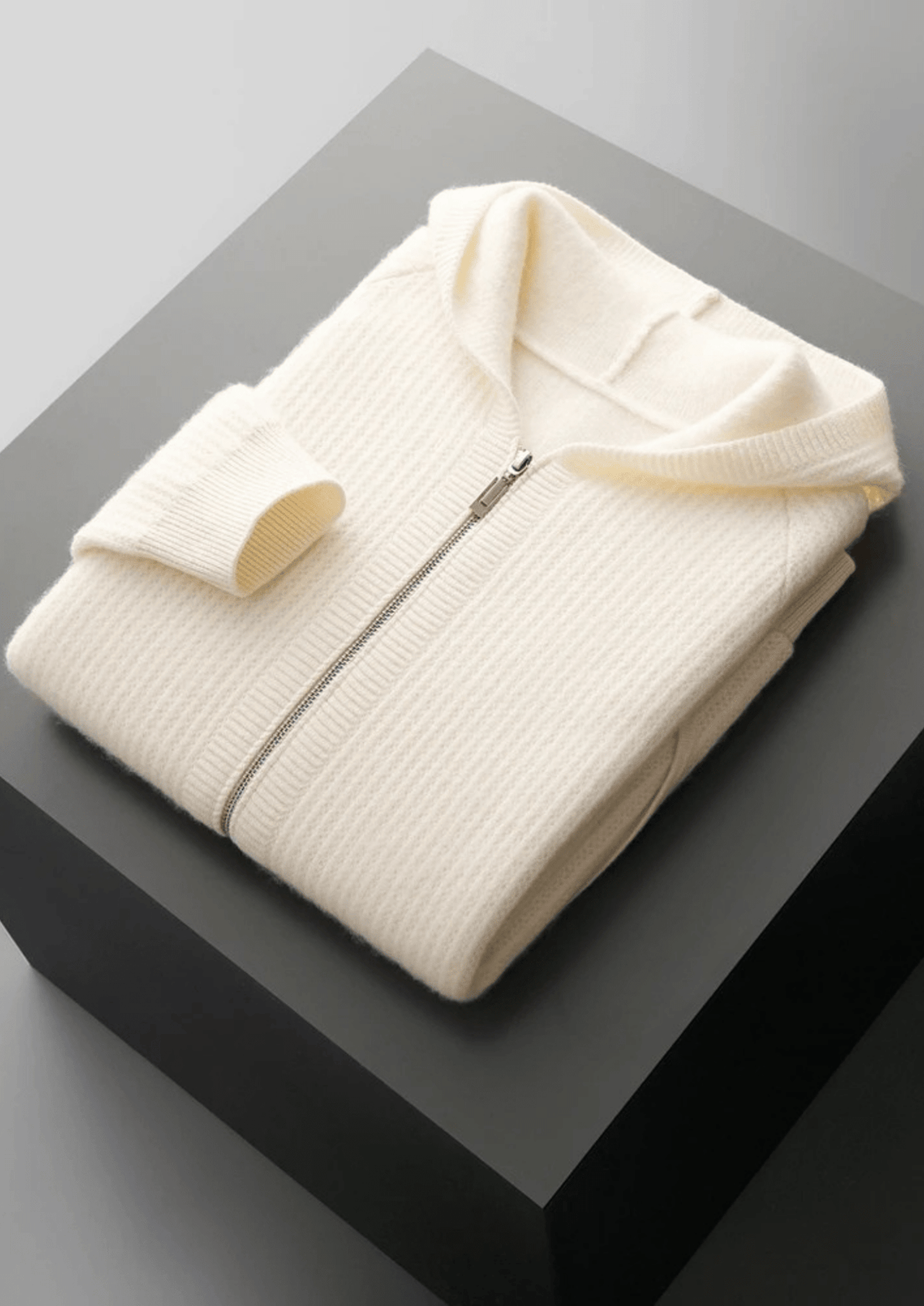 Merino Zip-Hoodie aus extra feiner Merinowolle