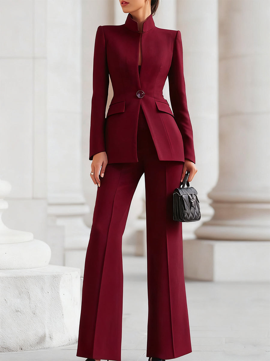 Ricarda | Damen Hosenanzug Set mit Tailliertem Blazer