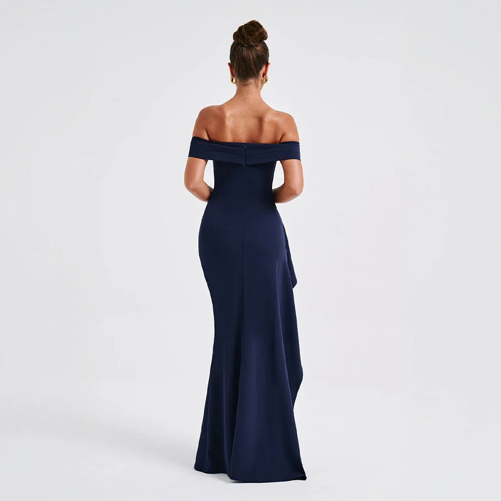 Agnes | Damen Maxikleid Schulterfreis Seitenschlitz – Off-Shoulder Maxi Schlitz 2026