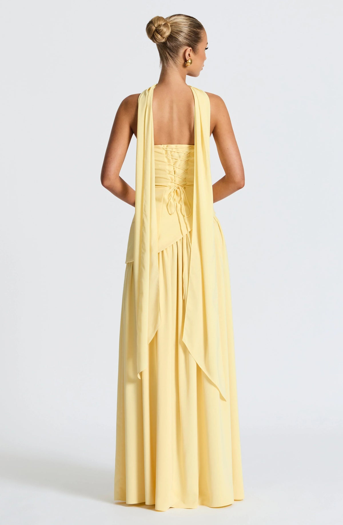 Nathalie | Damen Maxikleid Korsettstil Schaldetail Hoher Schlitz – Korsett Maxi 2026
