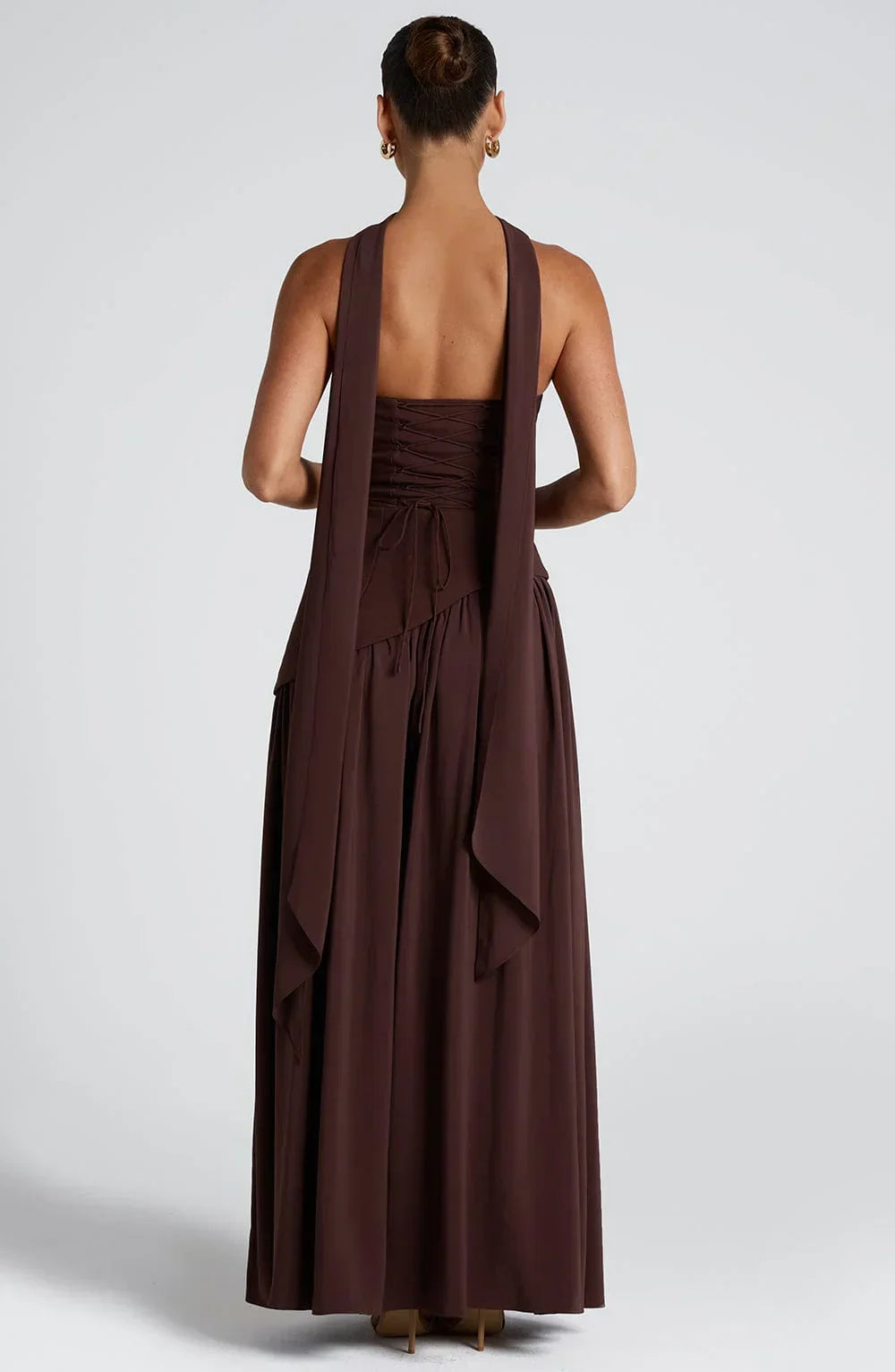 Nathalie | Damen Maxikleid Korsettstil Schaldetail Hoher Schlitz – Korsett Maxi 2026