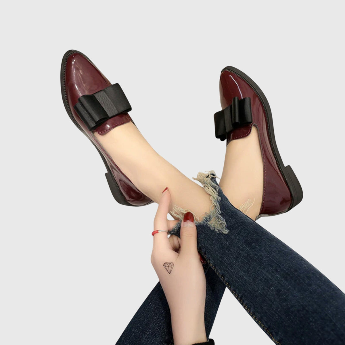Romy | Damen Loafer mit Schleife