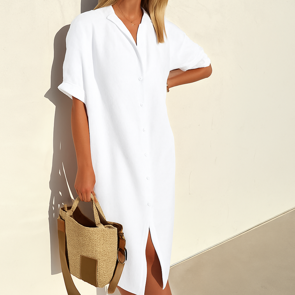 Rosalba | Damen Hemdkleid mit Knöpfen