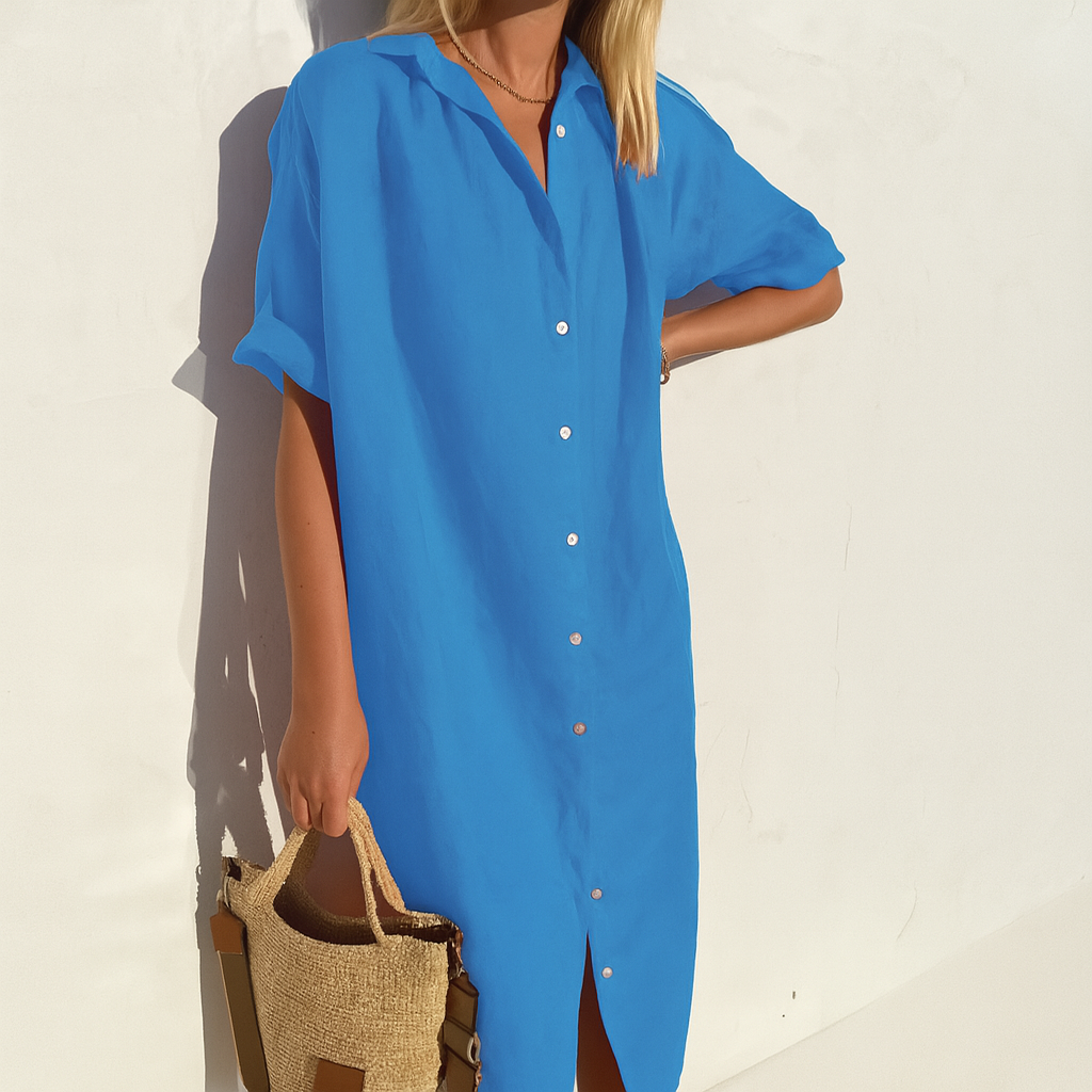 Rosalba | Damen Hemdkleid mit Knöpfen