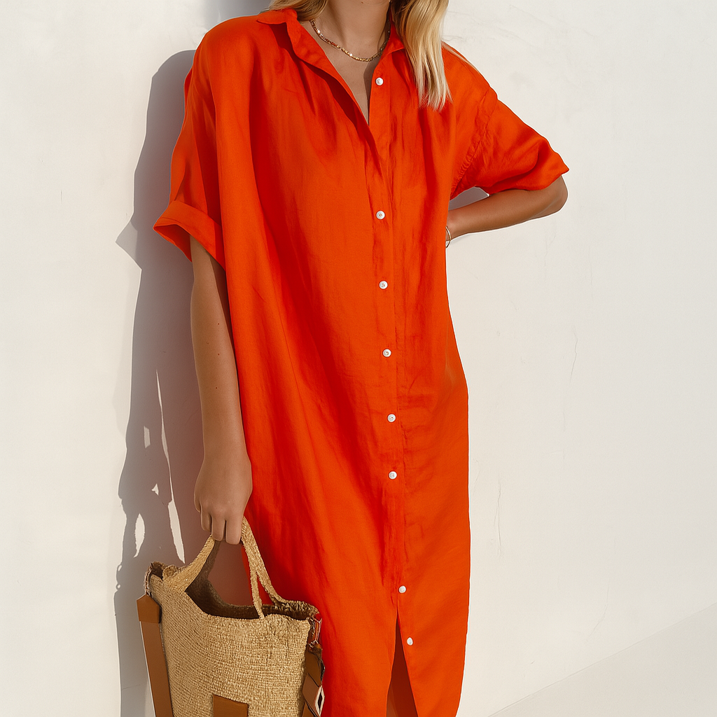 Rosalba | Damen Hemdkleid mit Knöpfen