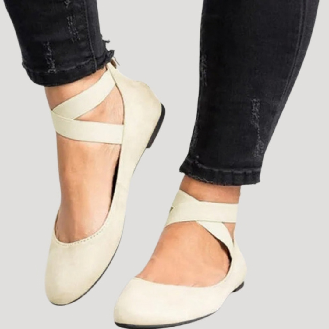 Saskia | Damen Riemchen Ballerinas