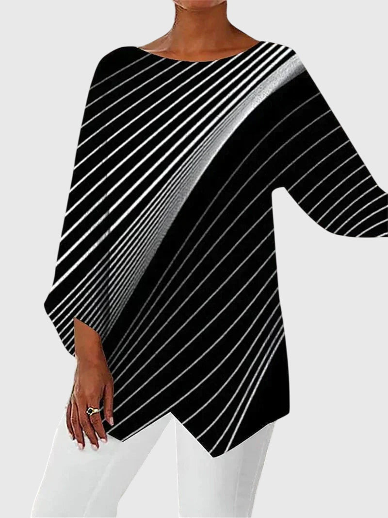 Saskia | Damen Schmetterling Print Tunika mit Glitzer
