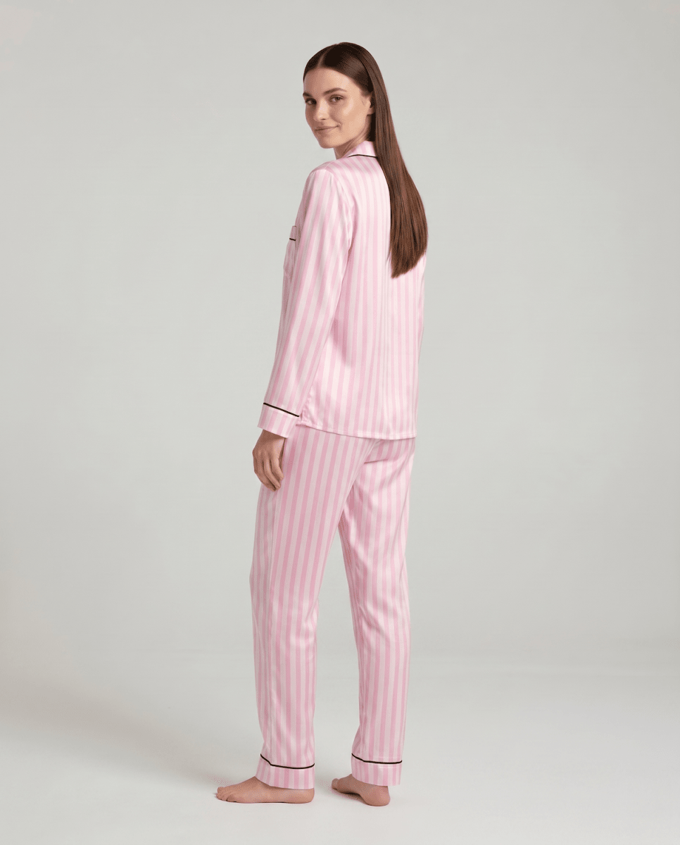 Schlafanzug Damen lang mit Hemd und Hose
