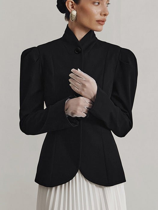 Schwarzer Damen Blazer Tailliert