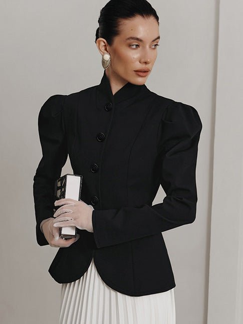 Schwarzer Damen Blazer Tailliert