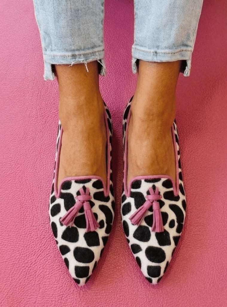 Seraphima | Damen Spitzer Loafer mit Quasten