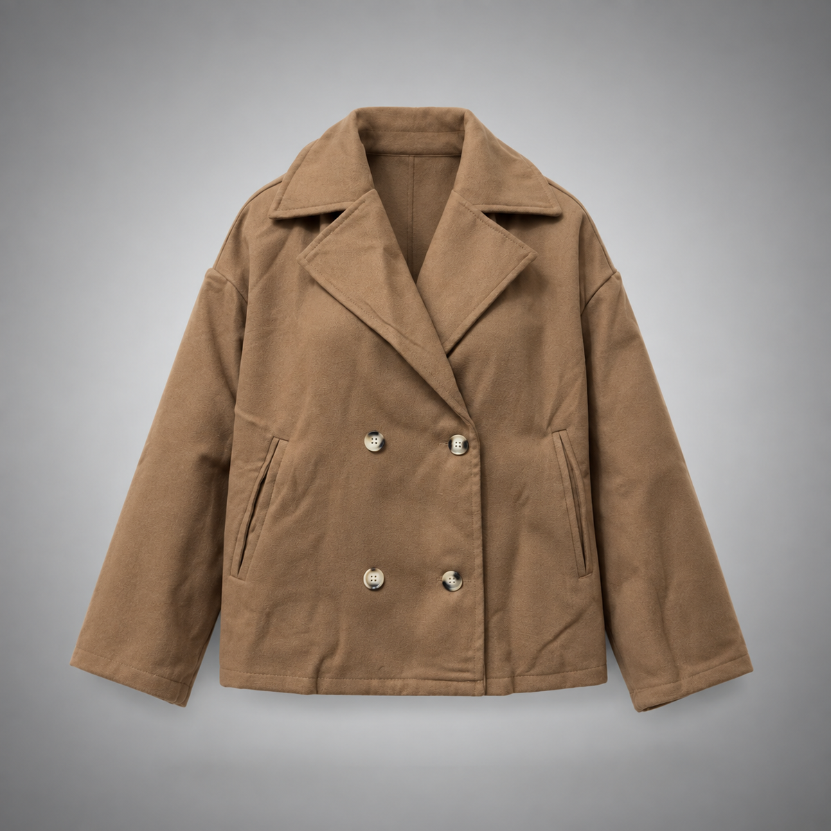 Simone | Damen Winterjacke Mit Knöpfen, Kragen Und Langarm Design