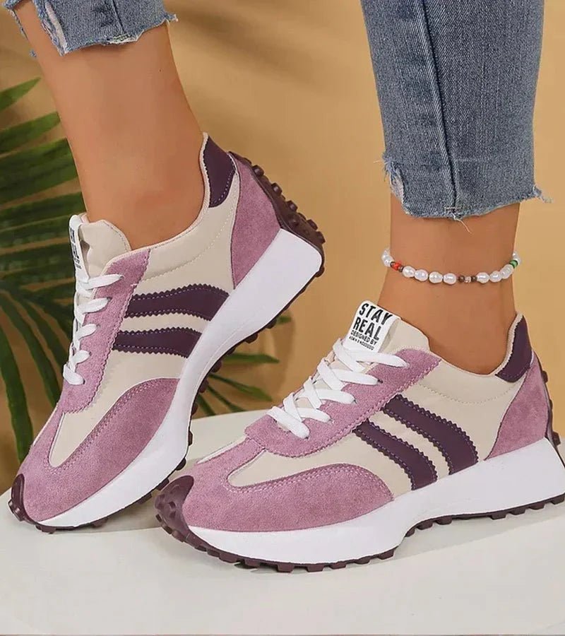 Sneaker Damen Mit Streifendetail