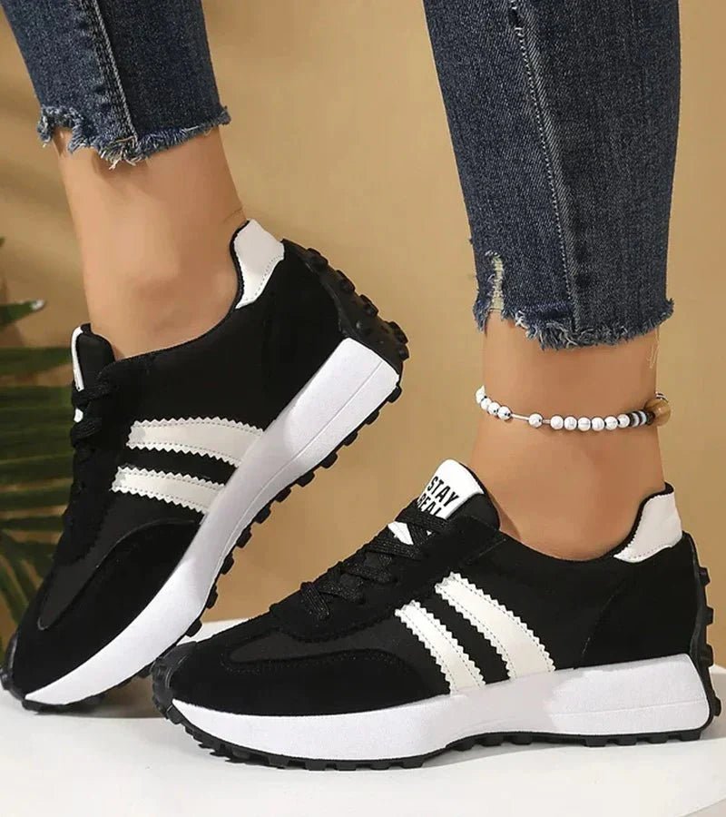 Sneaker Damen Mit Streifendetail