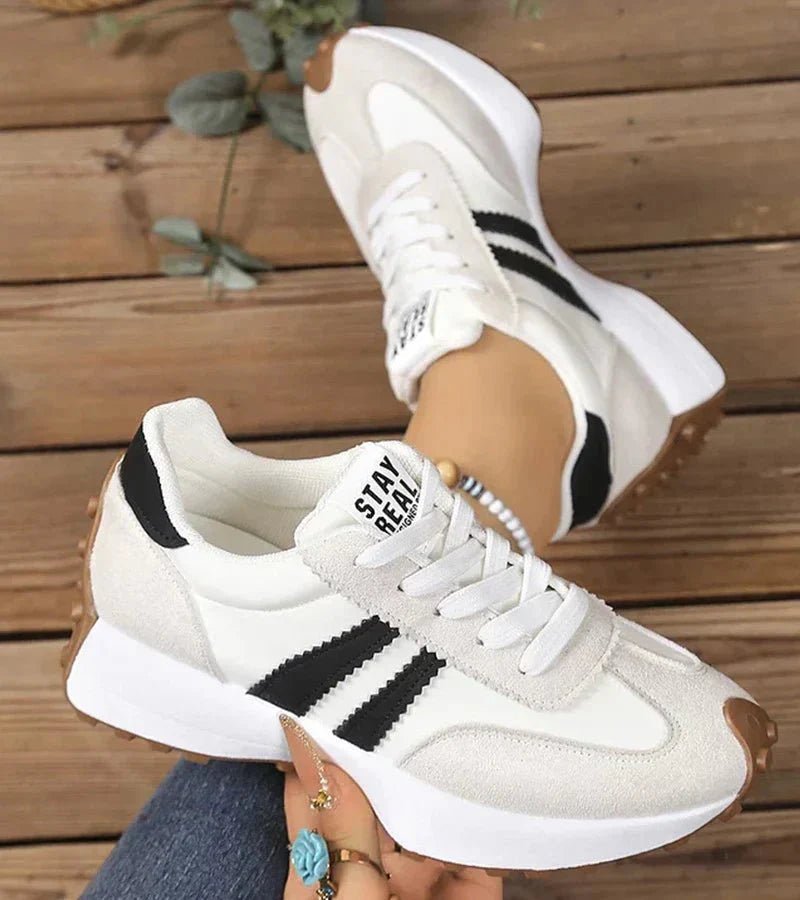 Sneaker Damen Mit Streifendetail