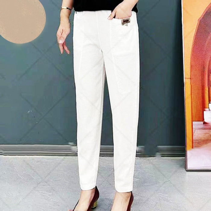 Ericka | Rostrote Leinenhose für Damen