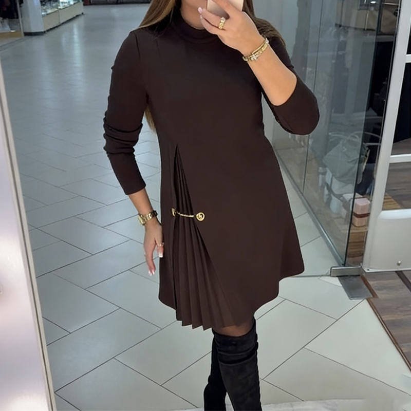 Noctura – Langärmliges Plisseekleid