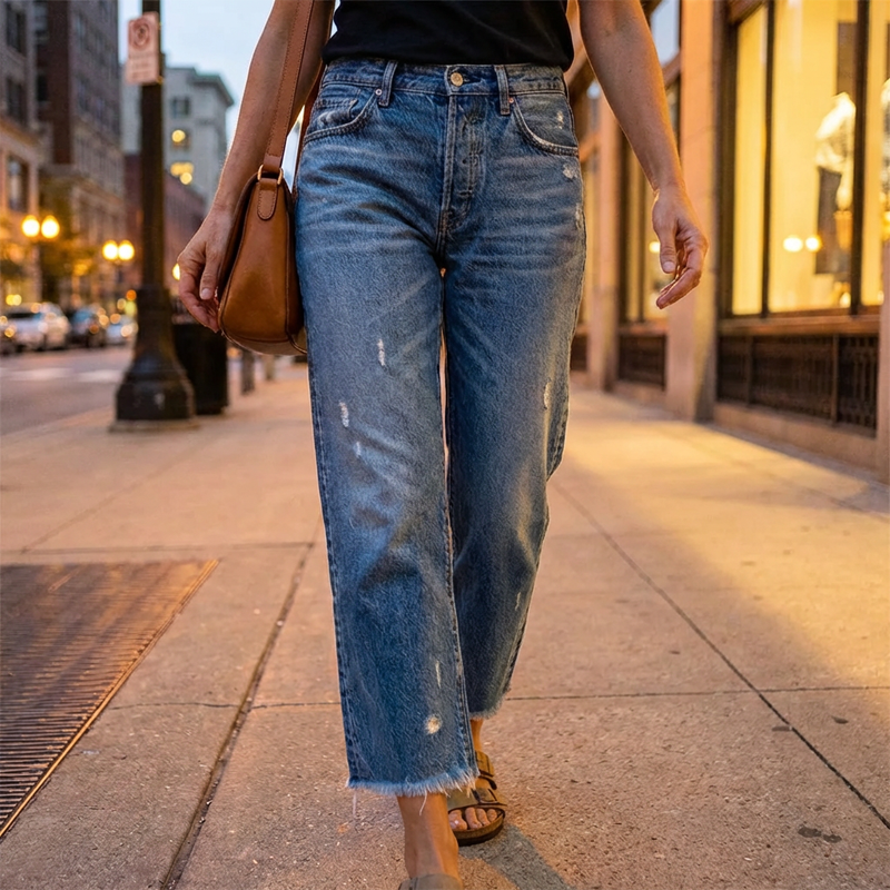 Zelda - Verkürzte Premium-Stretch-Jeans