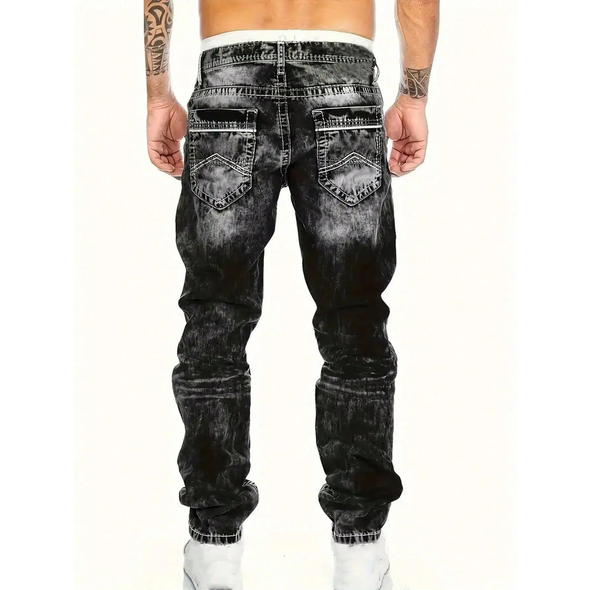 Dario - Gerade geschnittene Jeans in Vintage-Waschung
