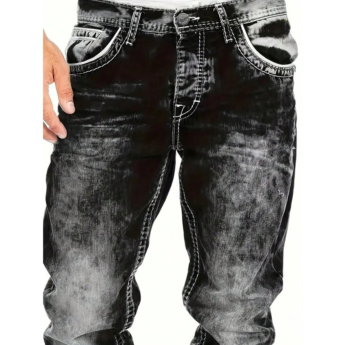 Dario - Gerade geschnittene Jeans in Vintage-Waschung