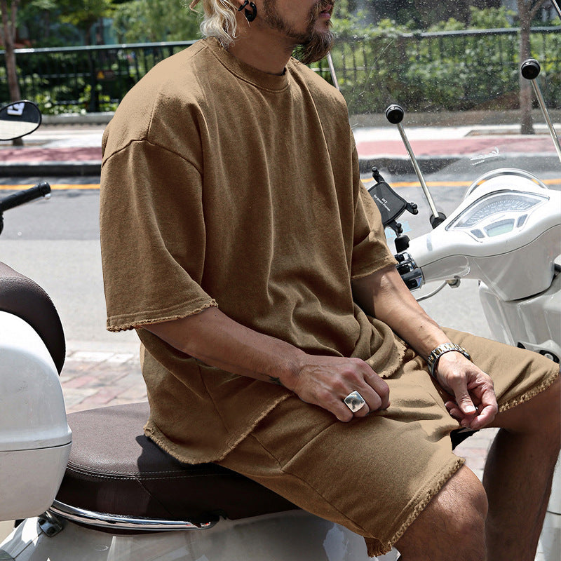 Eamon - lässiges Oversize T-Shirt- und Shorts-Set