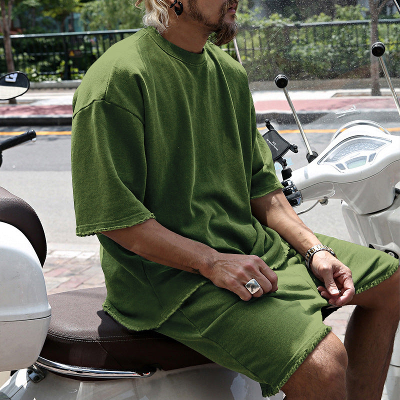 Eamon - lässiges Oversize T-Shirt- und Shorts-Set