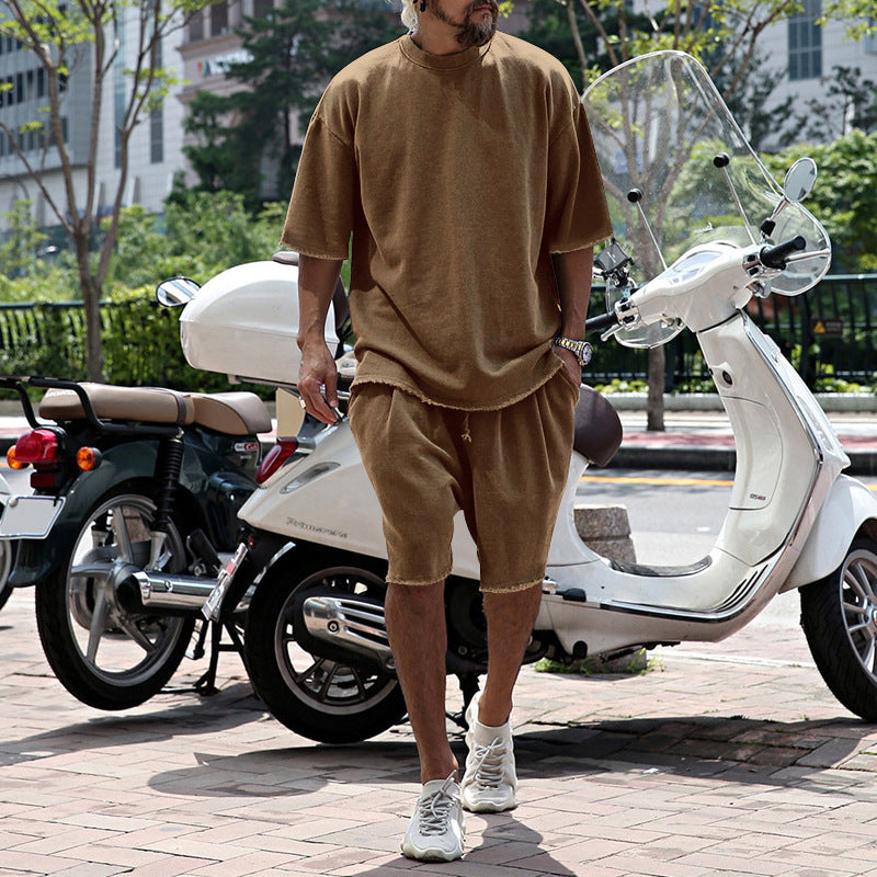 Eamon - lässiges Oversize T-Shirt- und Shorts-Set
