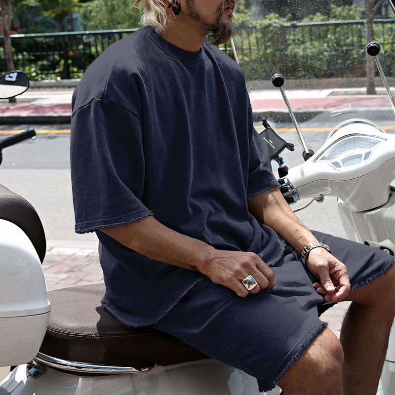 Eamon - lässiges Oversize T-Shirt- und Shorts-Set