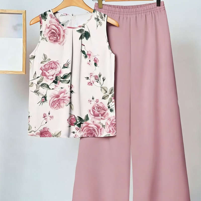 Anemiek – Elegantes Zweiteiliges Set Mit Drucken