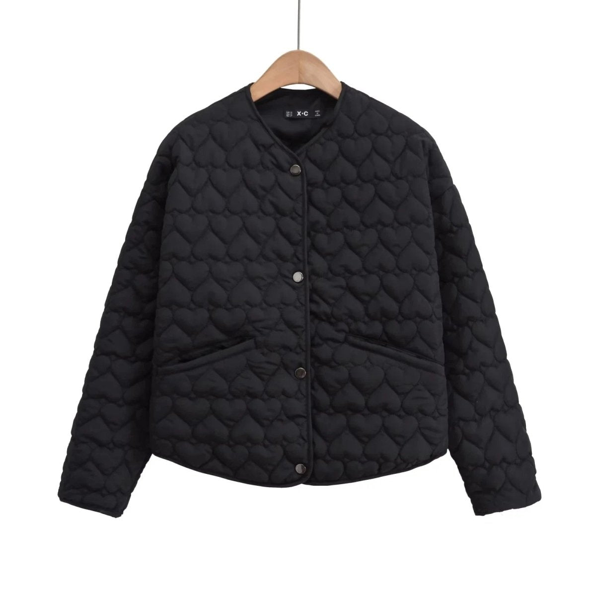 Steppjacke Damen mit Herzmuster