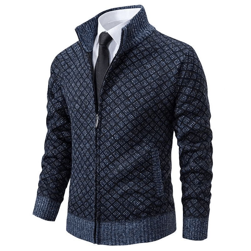 Strickjacke Mit Rautenmuster
