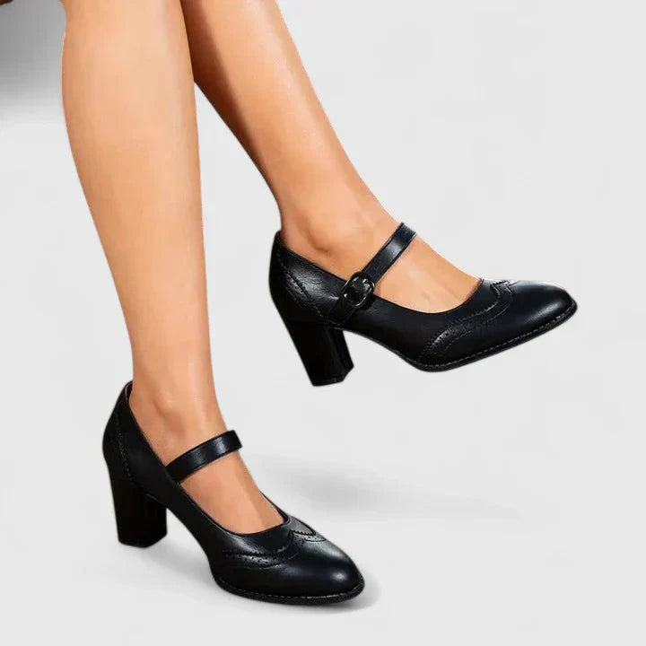 Teodora | Damen Mary Jane Blockabsatz Schuhe