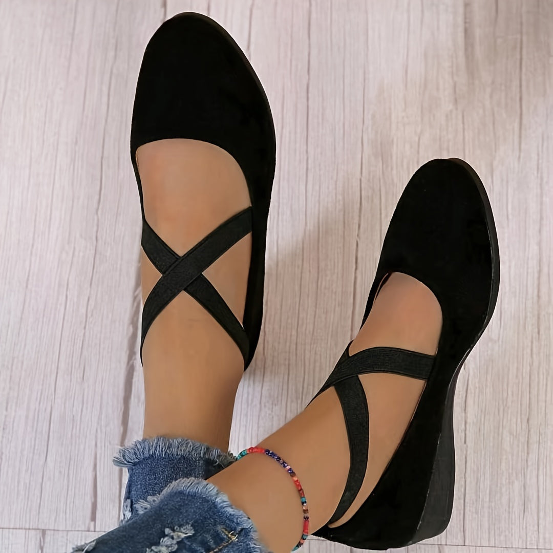 Cyrena | Damen Keilpumps mit Kreuzriemen