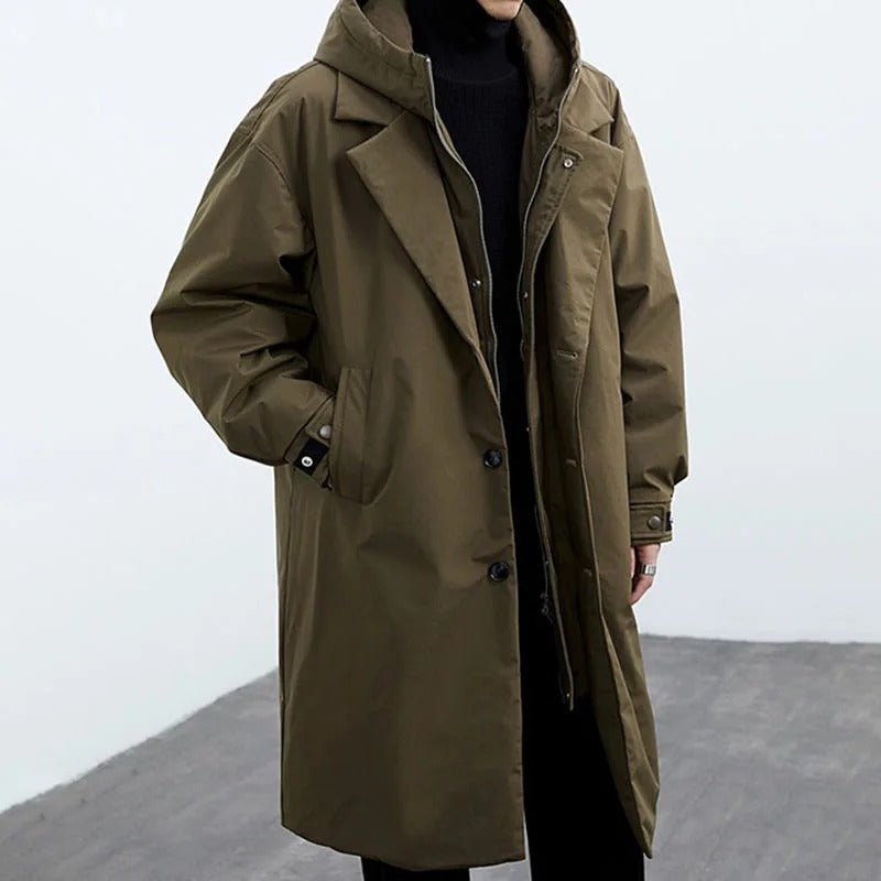 Trenchcoat Herren Lang Mit Kapuze