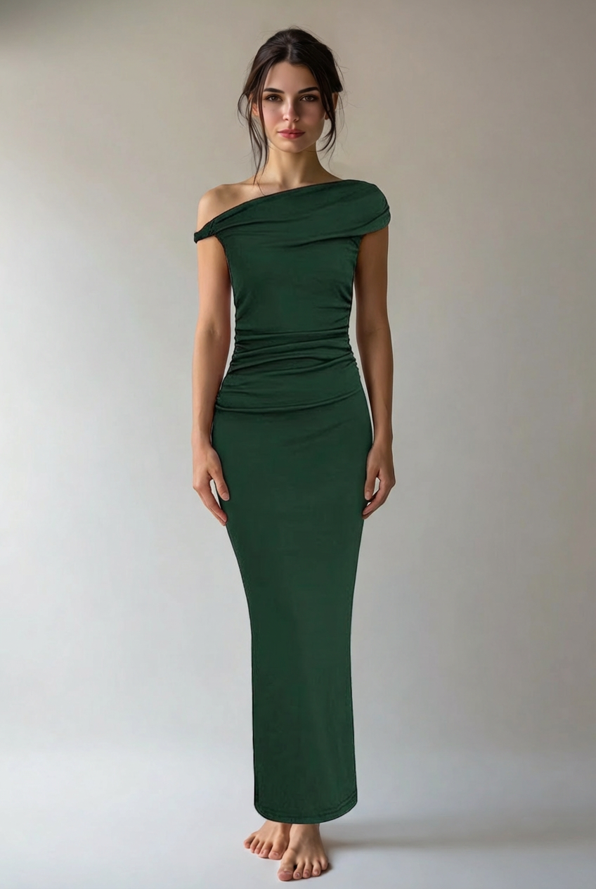 Alina | Damen Maxikleid Elegant Fließend Selbstbewusst