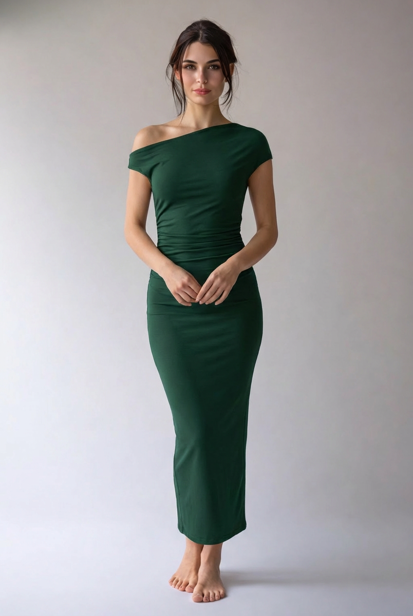 Alina | Damen Maxikleid Elegant Fließend Selbstbewusst